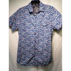 Broken Threads Men's Large Short Sleeve Button Down Buoy Print Shirt